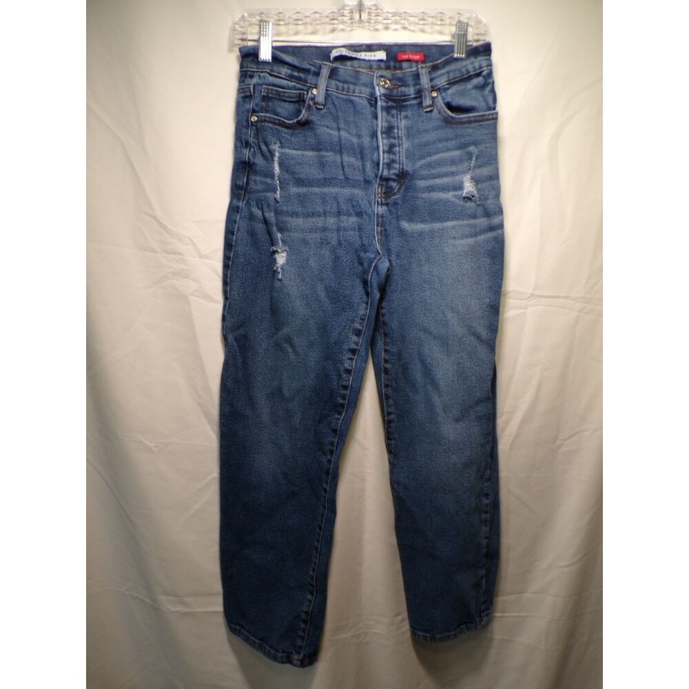 Celebrity Pink The Retro Women's 7 28 Blue Distressed Stretch Jeans